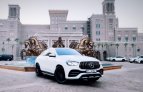 White Mercedes Benz AMG GLE 53 2021 for rent in Abu Dhabi 1